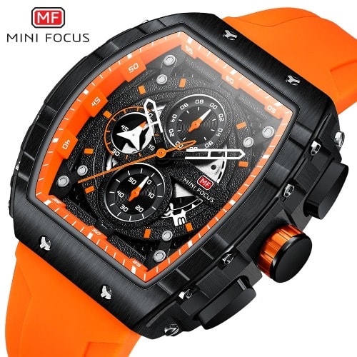 MiniFocus Waterproof Chronograph Orange Watch