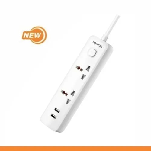 2 Way 2 USB Pure Copper Wire Power Socket Without Surge