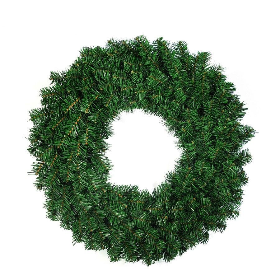 Green Christmas Decoration Wreath 30cm 40cm Encrypted PVC Ordinary Leaf Simulation Wreath Door Hanging Christmas Wreath Green