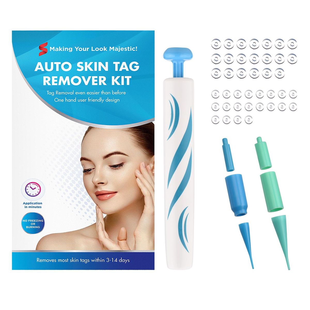 Bestauty Remove Skin Tag Pen Two in One Facial Care Nevus Tool 2mm-8mm Remove Meat Nevus Corns Warts Skin Tag Removal Tool Replaceable head