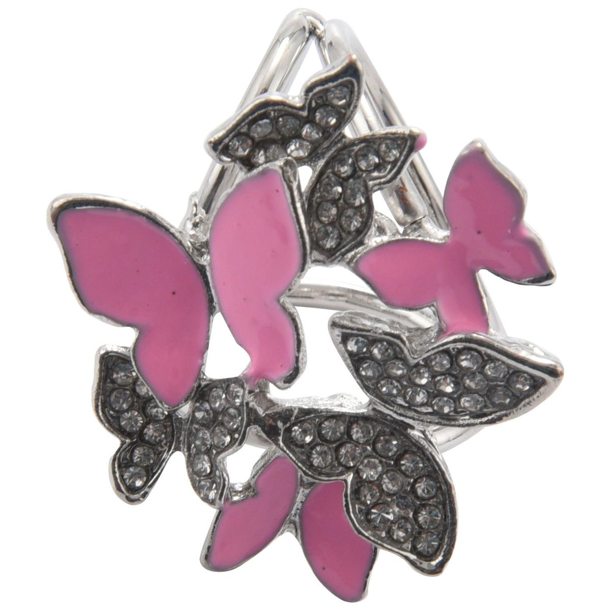 Elegant 3 Rings erfly Scarf Ring Silk Scarf Buckle Clip