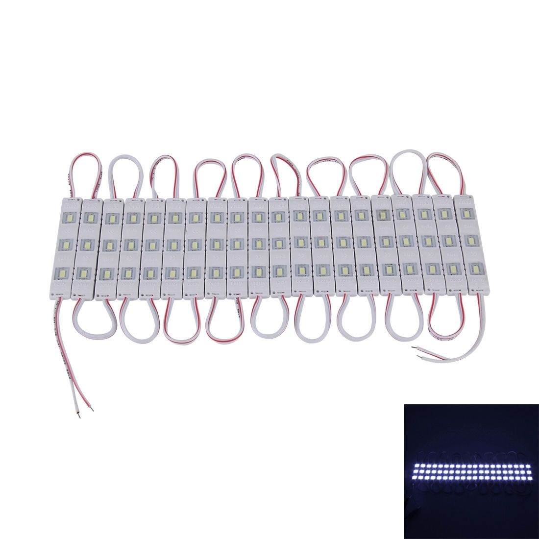 20PCS DC 12V 20,,1W 3 SMD-5630-LEDs LED Module Waterproof Super Bright LED Modules Sign LED Lighting(White Light)