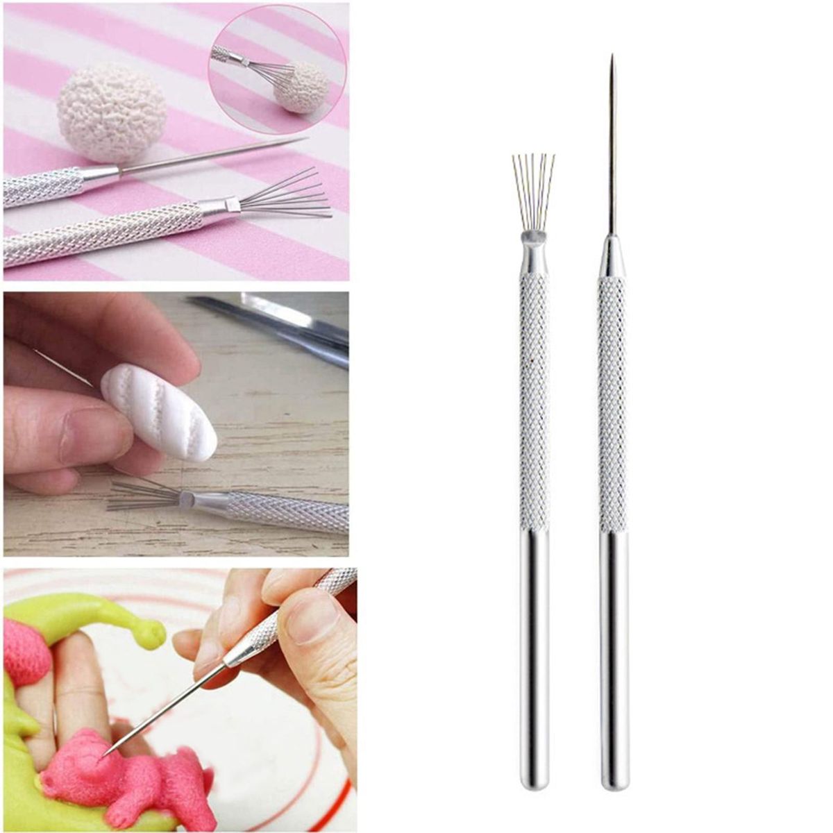 7 Pin Clay Detail Sculpting Tool Portable For  2pcs
