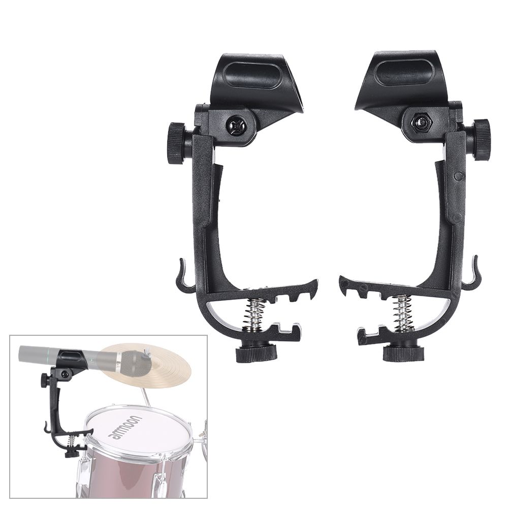 2pcs Clamp Clip On Drum Rim Microphone Mic Mount Holder