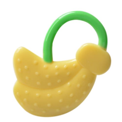Non-toxic Baby Fruit Soft Soother & Teething Toy - Yellow Bananas