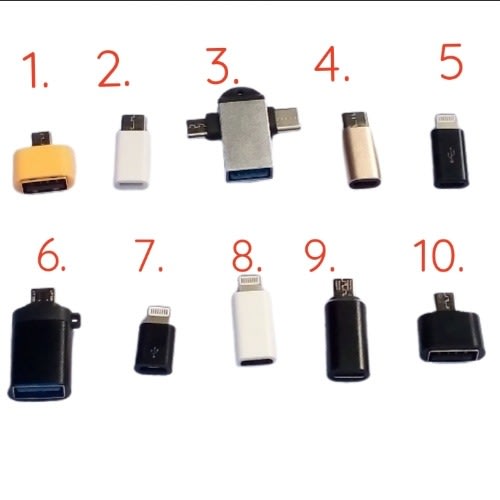 Multiple Adapter Plugs For Micro Usb + Usb Type-c + Usb 3.0/2.0 & iPhone