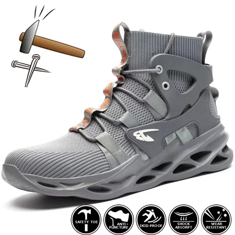 Safety Shoes Male Work Boots Indestructible Work Shoes Men Steel Toe Shoes