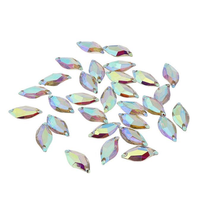 30pcs Premium Crystal Rhinestones Sew On Flatback Beads DIY Craft