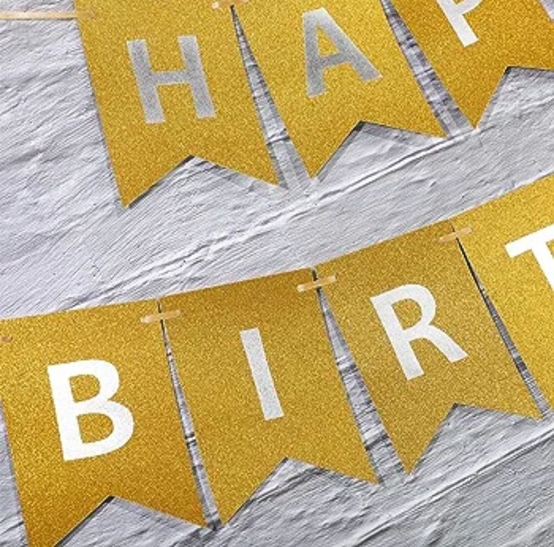 13 Letter Happy Birthday Banner