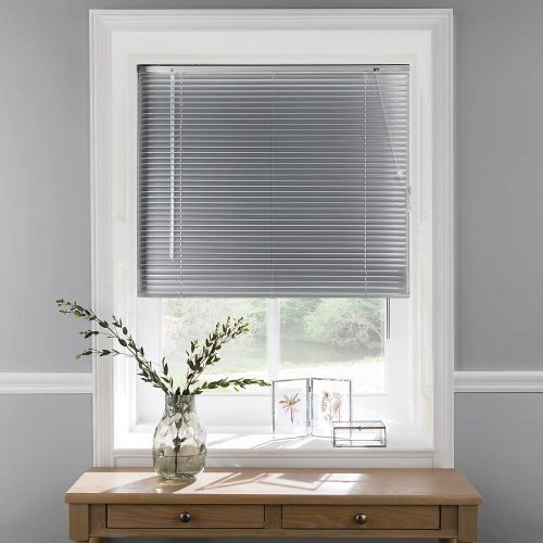 25mm VENETIAN ALUMINUM WINDOW BLINDS - SILVER