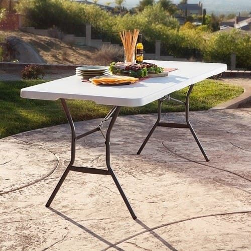 Lifetime Fold in half Utility Table 6 Feet, White