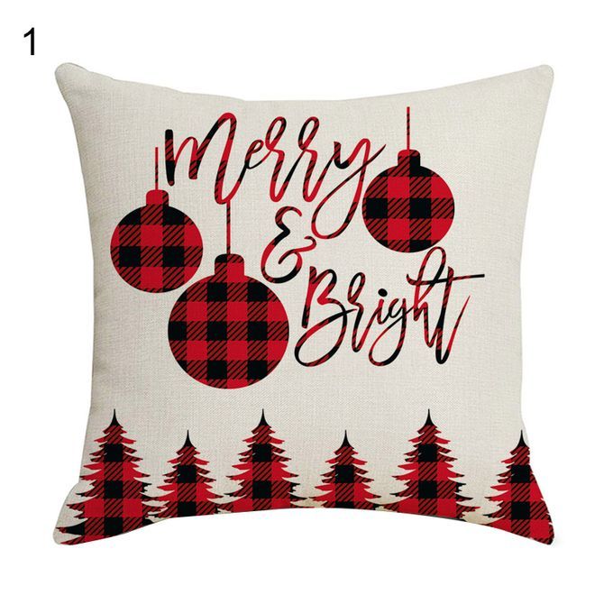 Eye-catching Pillow Cover Breathable Flax Single-sided-