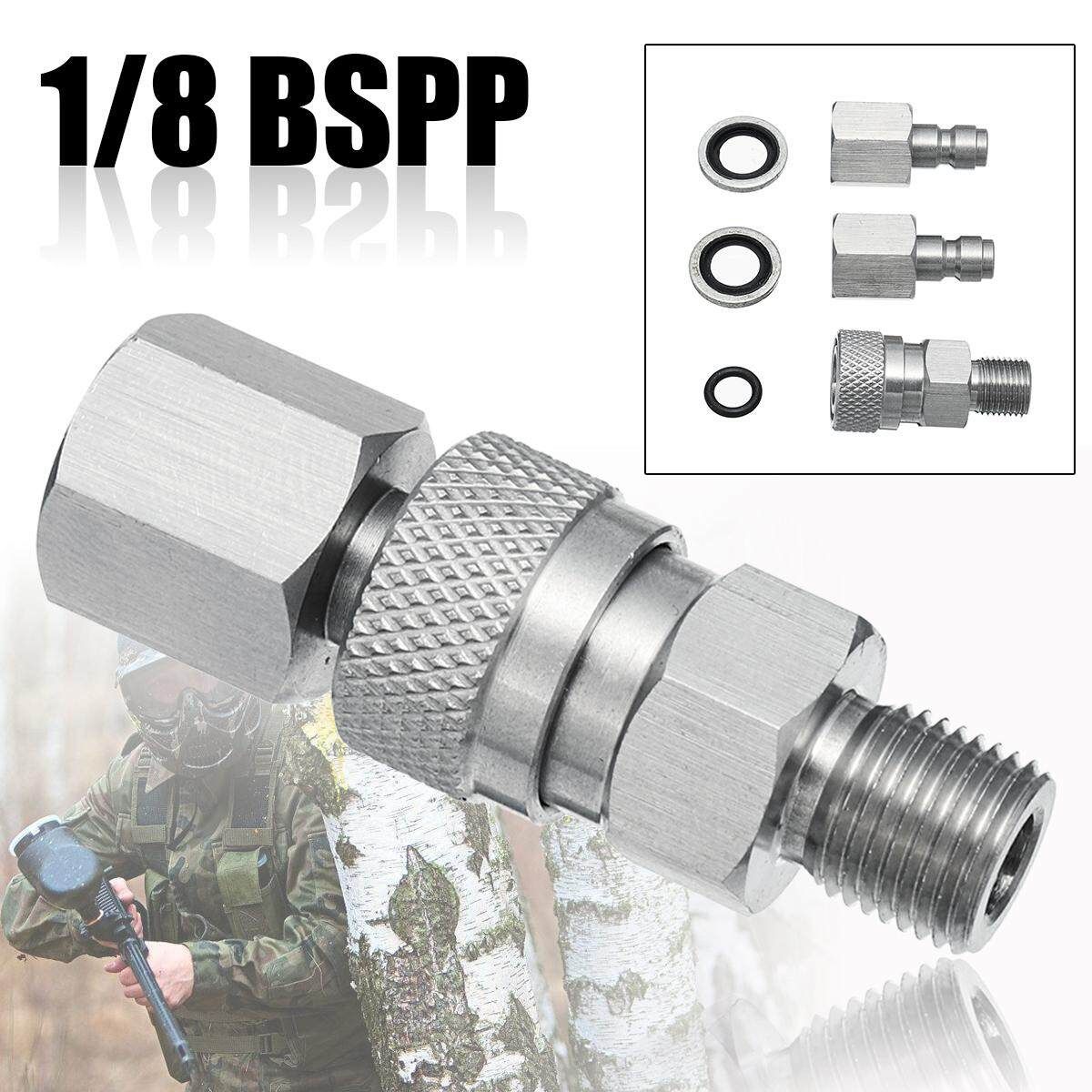 Stainless Steel 1/8BSPP Male Plug Quick Disconnect Release Coupler For Air G Un Filling