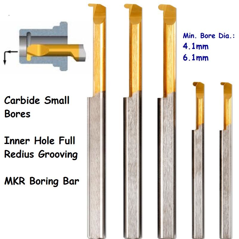 MKR 6 R0.75X1.6 L30 Full Radius Grooving Inner Hole Turning Tool Carbide Small Bores