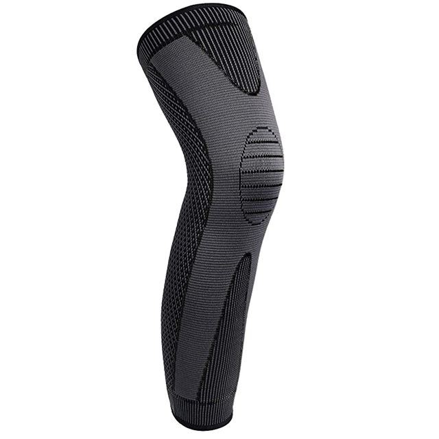 1pcs Knee Pad Full Leg Sleeves Long Compression Leg Sleeve Knee Sleeves Protect Leg Man Women Basketball Arthritis Cycling Sport(#black)
