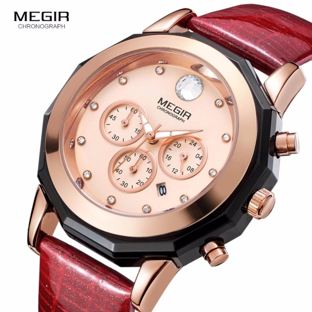 Women Watches Fashion Leather Quartz Ladies Wrist Watch Clock 2042