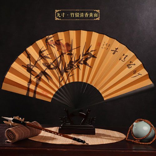 Hand Folding Classic Big Shipping Fan Fan Fan Handheld Wedding Bamboo Landscape Chinese Fan Free Party Gift Printing Folding