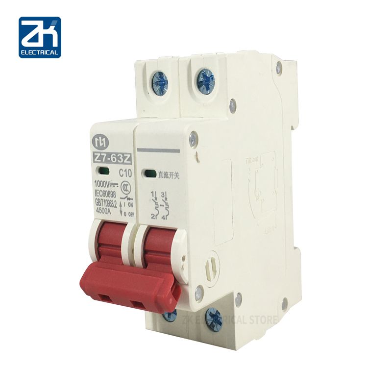 16A, Mini 6A, 10A, 1000V, CC Solar 500V 2P De Disyuntor