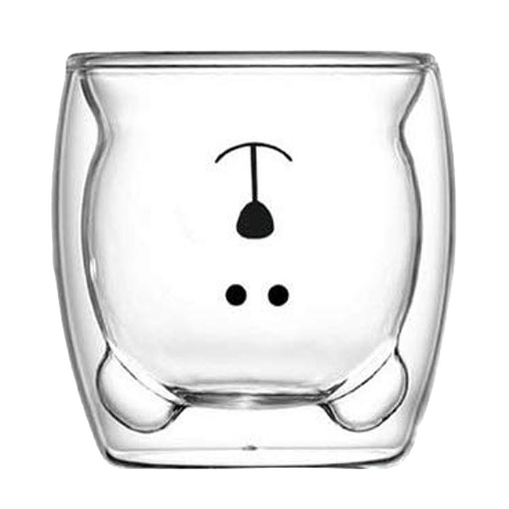 Double  Espresso Latte Cappuccino Mug Clear