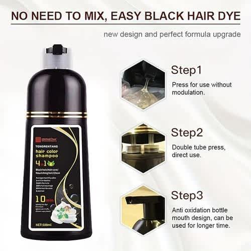 4 In 1 Hair Color Shampoo & Conditioner - Hair Set Dye Purple - 500ml