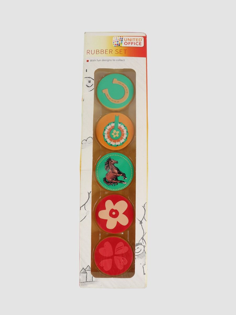 5 Pk Eraser Set Horse