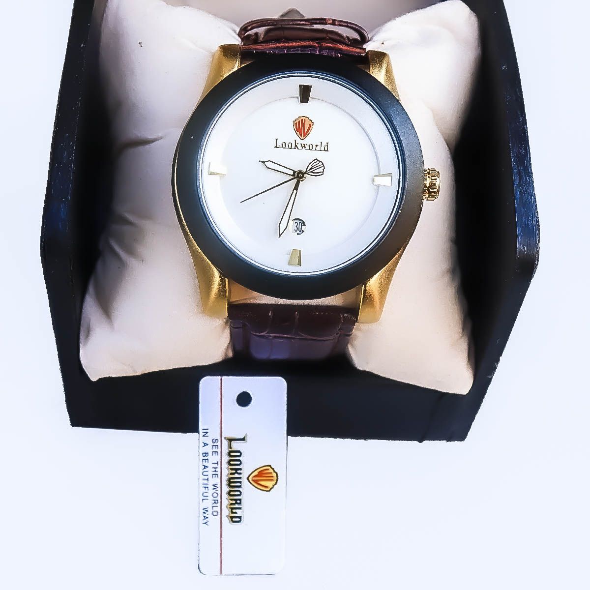 Quality Leather Wristwatch For Great Men - White Face