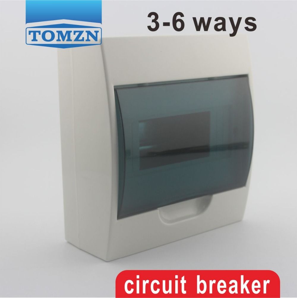 3 - 6 Ways Plastic Distribution Box For Circuit Breaker