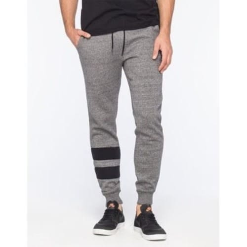 Front Plain Joggers With Black Rope - Grey