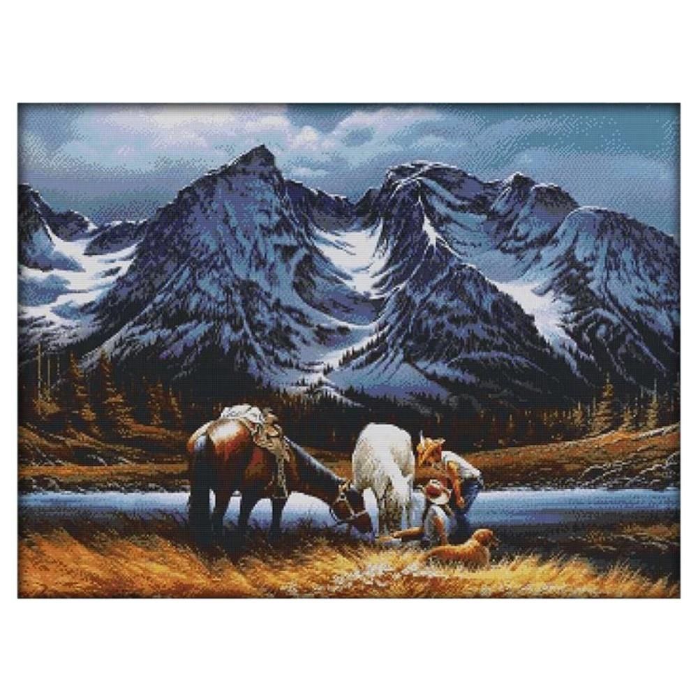 Kit DIY Scenery Pattern 14CT Needlework Embroidery Set