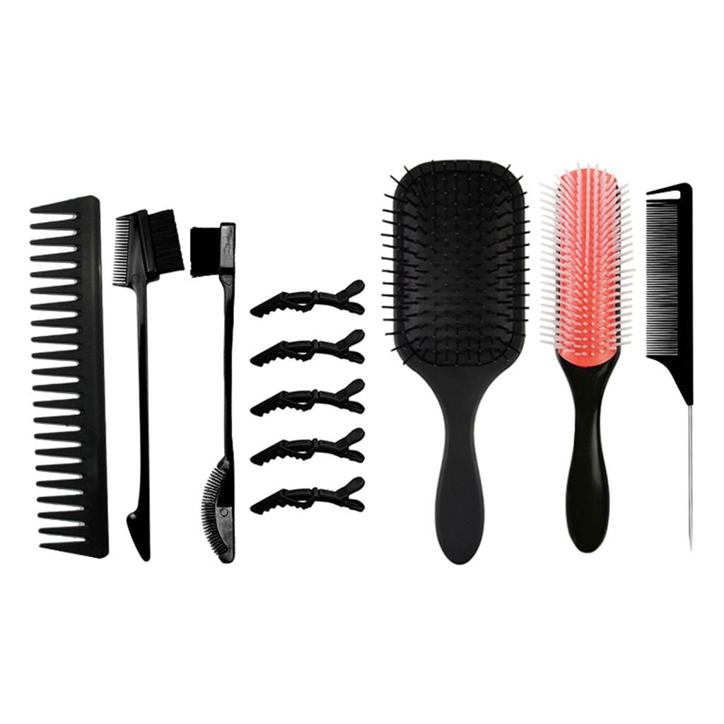 11-Pack Hair Brush Comb  Hairdressing Combs With Hair