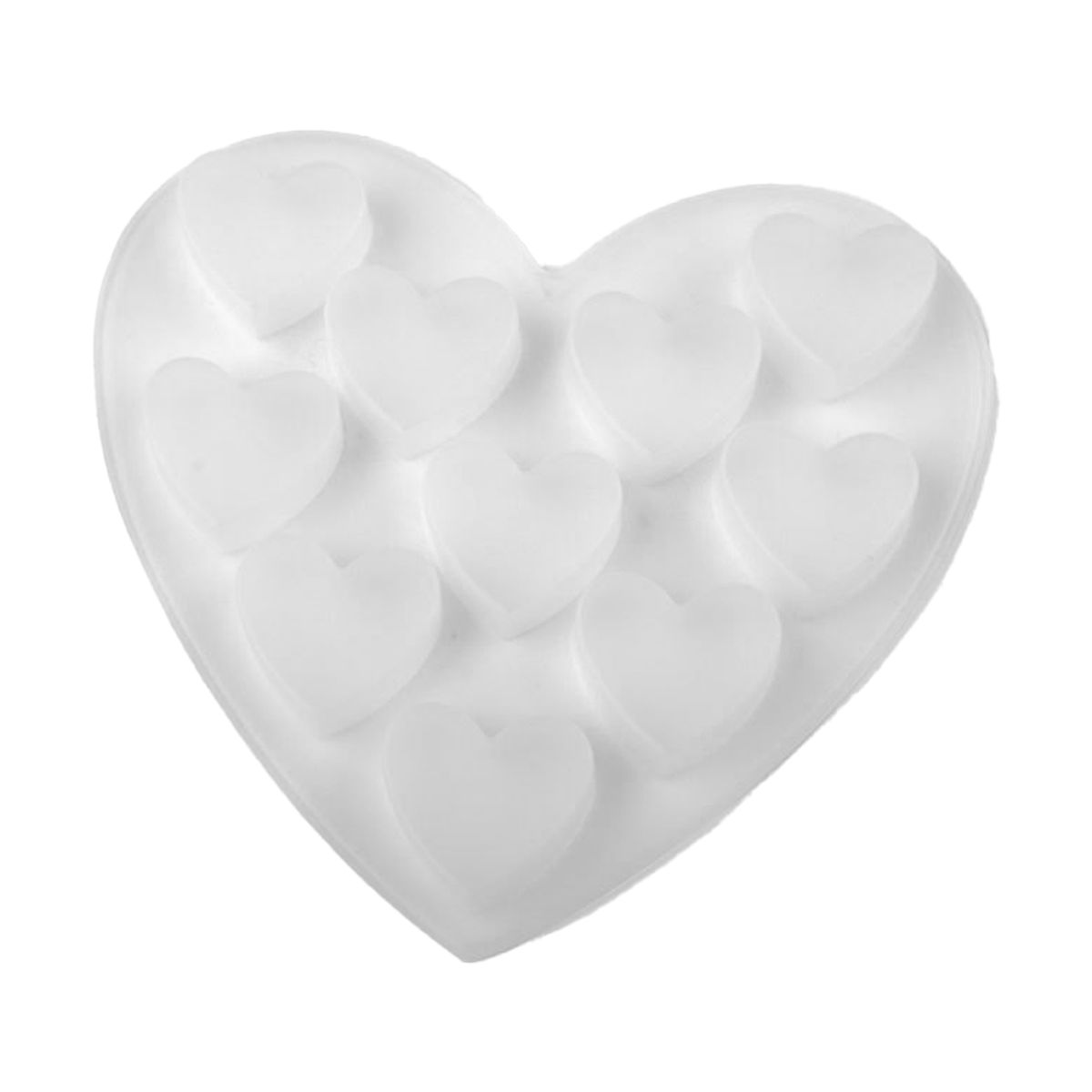 Cake Mold Heart Shape Food Grade Silicone-White