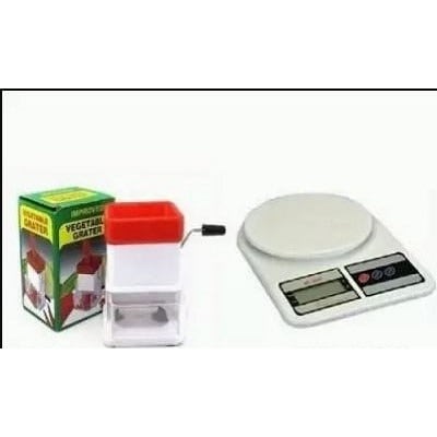 Kitchen Digital Weighing Scale + Free Manual Vegetable Grater