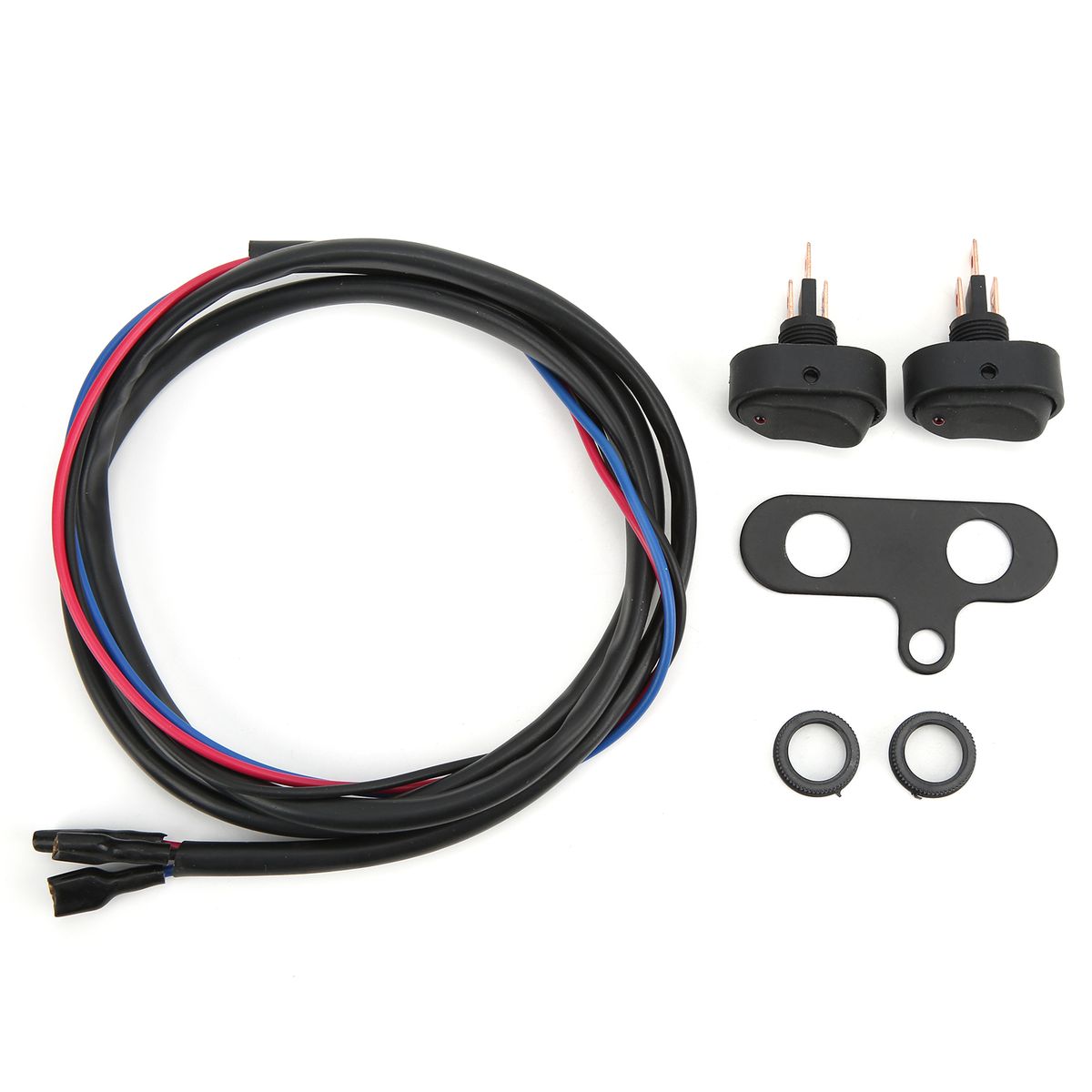 3Pins SPST LED ON OFF Rocker Tole Switch 12V 30A Red