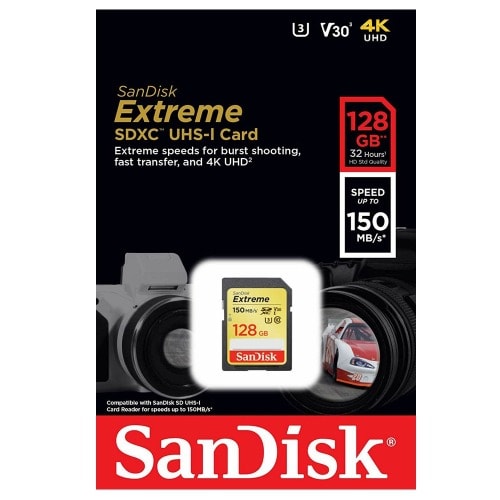 Extreme Sdxc Uhs-i Memory Card For Camera - Drones - 128gb