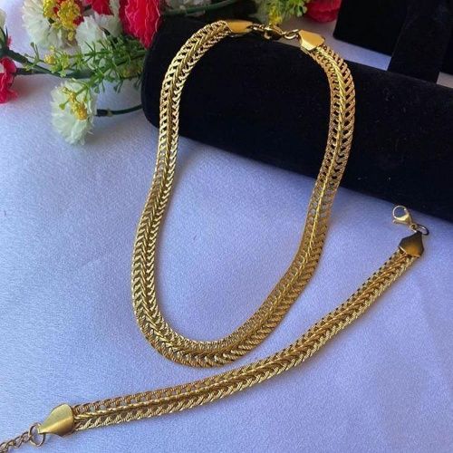 Necklace Chain With Hand Chain Gold