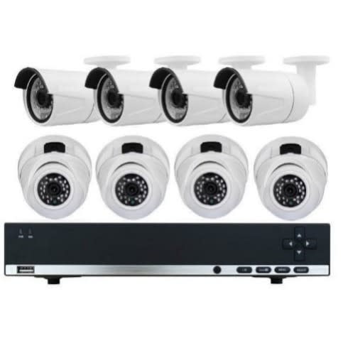 8 Channel Dvr - 4 Indoors & 4 Outdoors Cctv Camera
