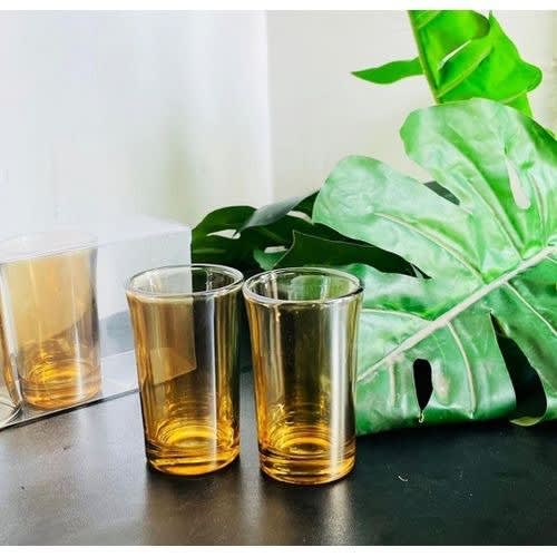 Golden Vintage Tequila Shot Glasses - Set Of 6 - 25ml