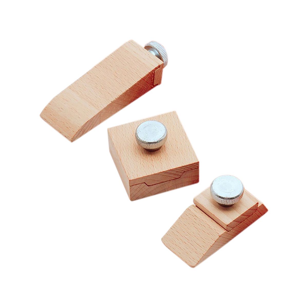 3Pcs Beech Sandpaper Grinding Block DIY Leather Trimming Edge Polishing Bevel Sandpaper Grinding Block Wear Resistance