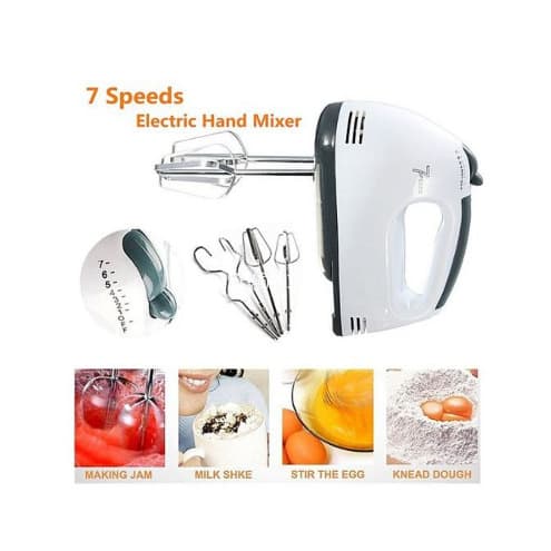 7 Speeds Adjustable Handheld Electric Egg Beater - 220-240V