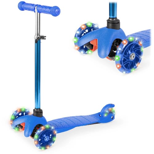 3-wheel Led Adjsutable Scooter - Blue