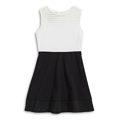 Girl's Mesh Insert Party Dress