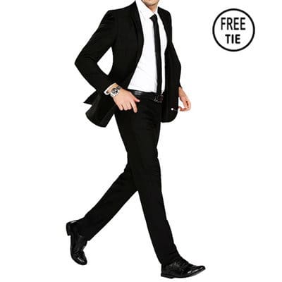 Plain Smart Suit - Black