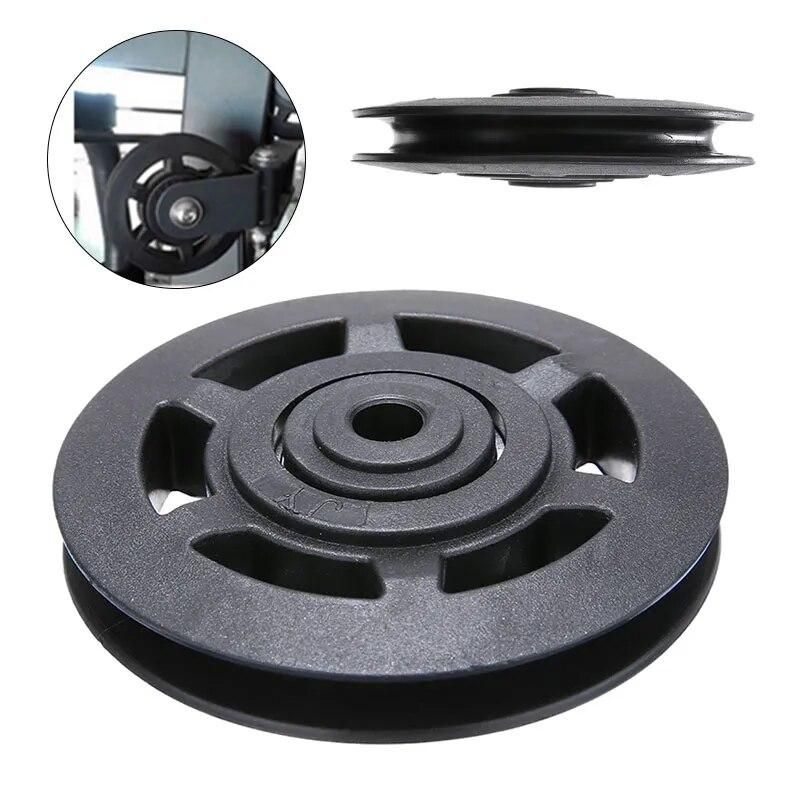 High Quality Universal 95mm Black Wearproof Bearing ABS Material Pulley Wheel Cable Gym Sport Equipments Part