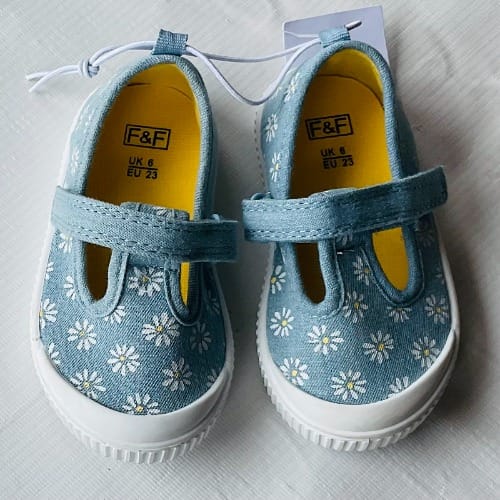 Denim Velcro Boys Sneakers - Blue