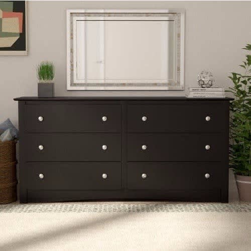 Double Drawer Dresser - Black