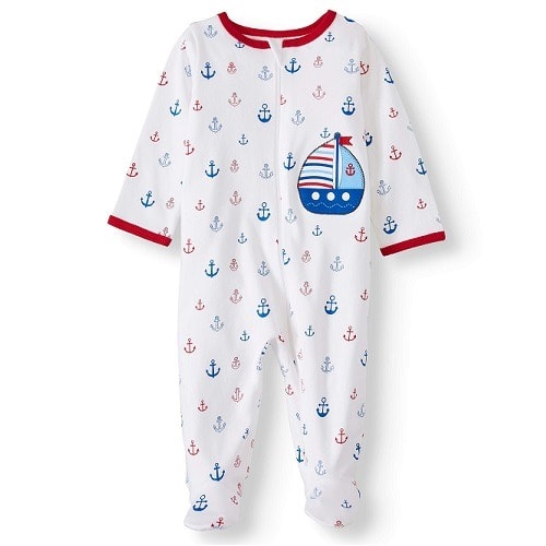Baby Boy Organic Cotton Sleep & Play Sleeper Pyjamas - Nautica