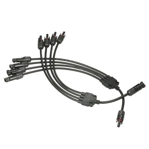 Solar Panel Adaptor Cable Connector 1 To 4 Parallel Connection Of Battery Plate