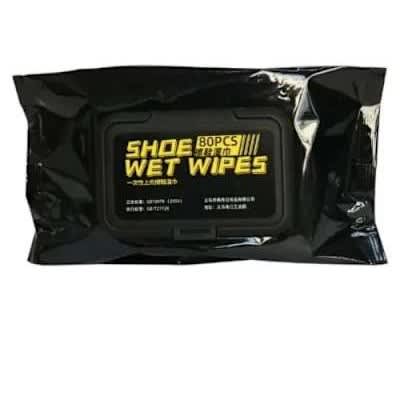 Disposable Shoe Shine Quick Wipes For Cleaning Shoe Stains And Dust - 80 Wipes In A Pack