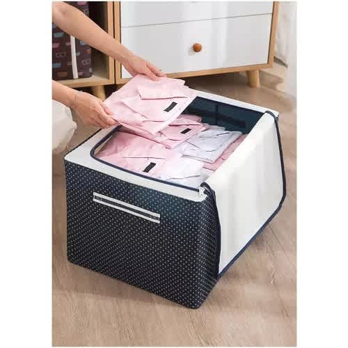Foldable Steel Frame Clothes Organizer Storage Box