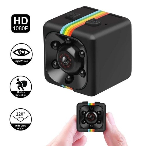 Mini Camera 1080P Hidden Camera With IR Night Vision And Motion Detection - BLACK